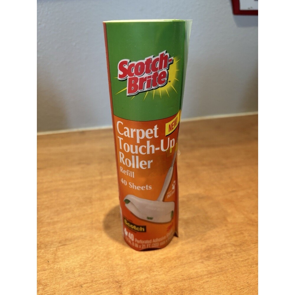Scotch-Brite Carpet Touch-Up Roller REFILL - Lint Roller Stairs Rugs Pets Large